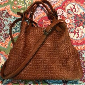 NWOT Valentina 8011 Woven Italian Leather Bag